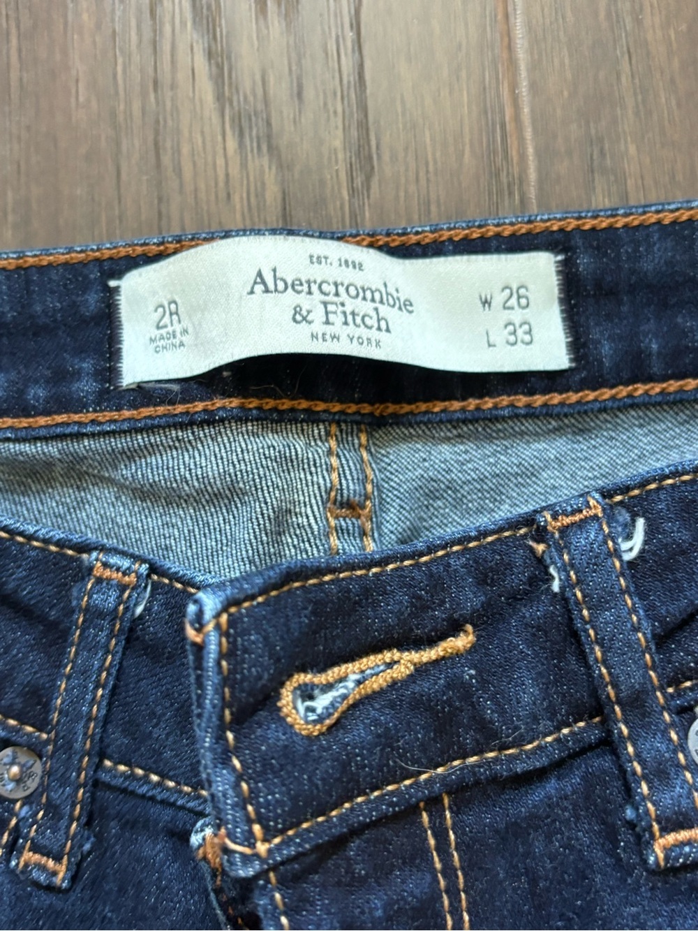 Abercrombie & Fitch Dark Blue Flare Jeans - Picture 2 of 2